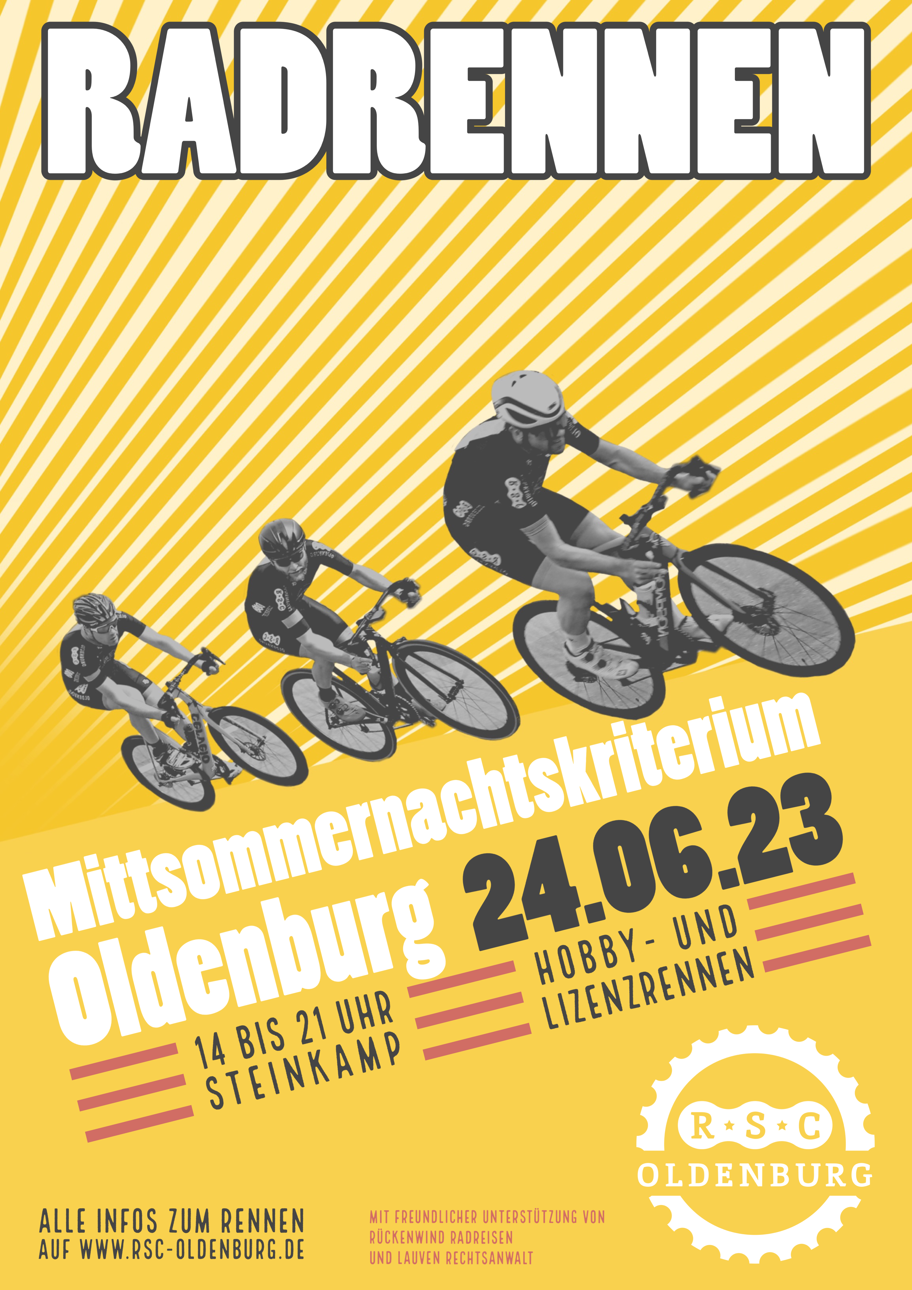 Plakat Radrennen Mitsommerkriterium